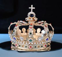 1 Stück /König!👑 Edle Krone mit vielen Steinen!