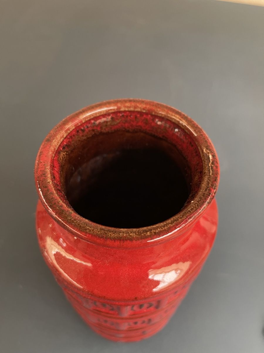 Vasi & Recipienti: Scheurich rote Keramik Vase, vintage  – Usato da Bonstetten venduto da usgsuechts_vintage 1