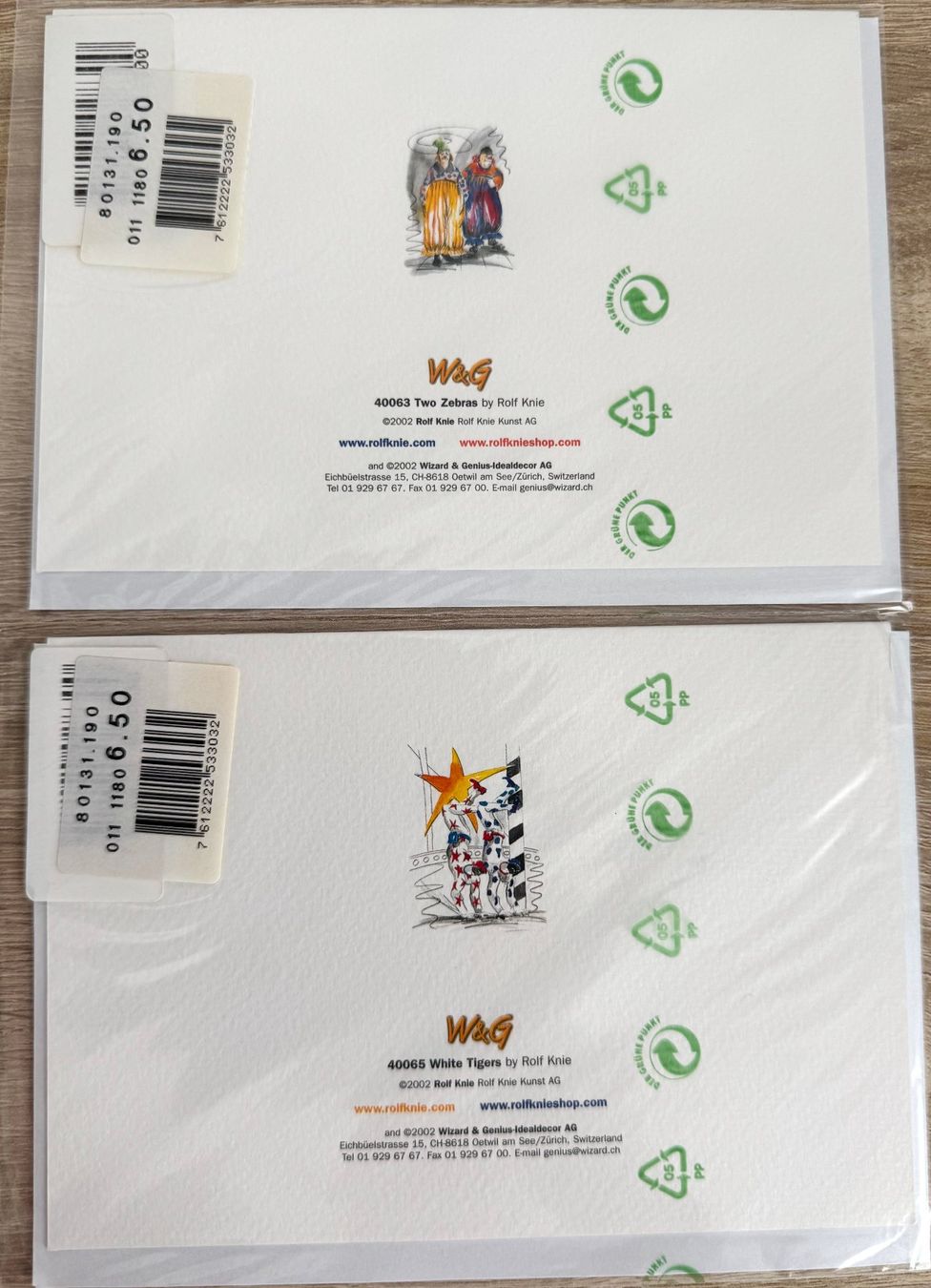 Cartoline: Rolf Knie Karten 2 Stück – Nuovo (secondo la descrizione) da Frauenkappelen venduto da HDPerle 3