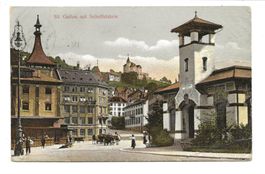 St. Gallen - Stadt bei Leonhardsbrücke - Scheffelstein 1908