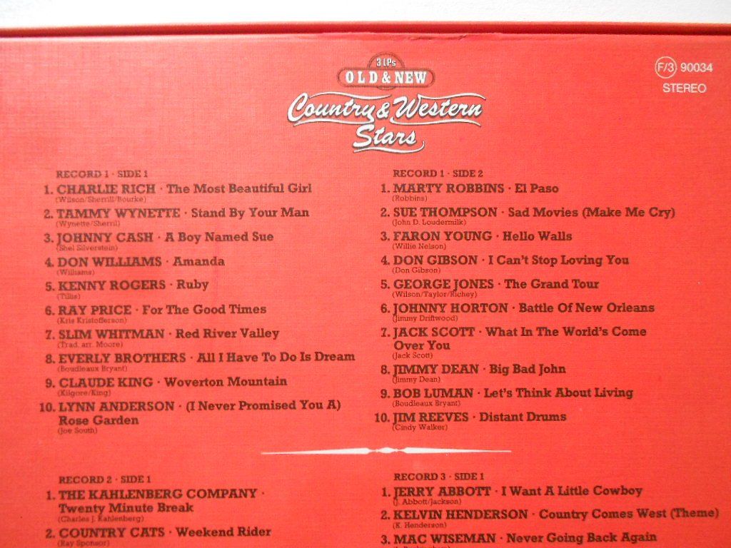 Schallplatten: COUNTRY & WESTERN STARS  -  3 LPs OLD & NEW – Gebraucht aus Bex von Giorgiob 2