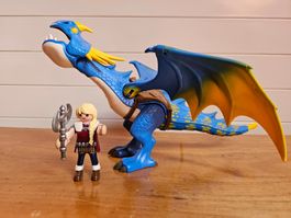 Playmobil 9247 Drache mit Wikinger Figur