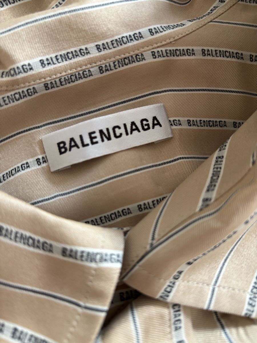 Balenciaga Camicette: Balenciaga Bluse Seide mit Logo – Usato da Basel venduto da Rose9917 6
