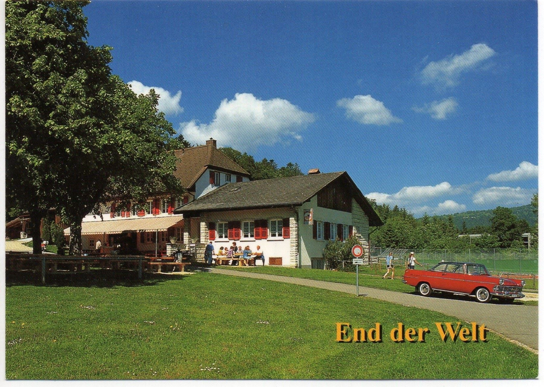 Cartoline postali: MAGGLINGEN Restaurant End der Welt, Auto – Usato da Jona venduto da philajona