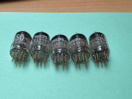 5 Röhren PHILIPS   E 180 F  SQ