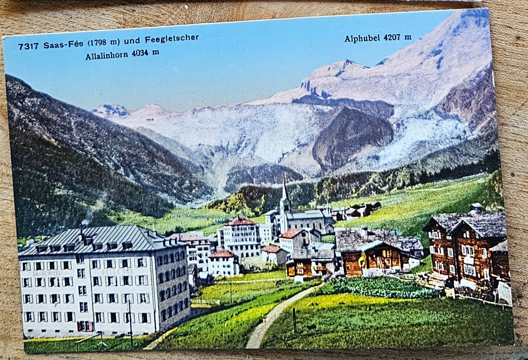 Cartoline postali: Saas Fee - sehen !! – Usato da Les Valettes venduto da Nuba1