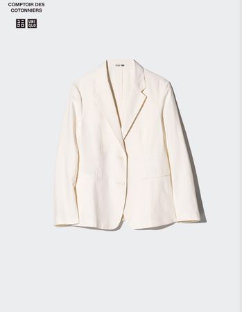 Sommer Blazer von Uniqlo, Crème Weiss,  Neu!