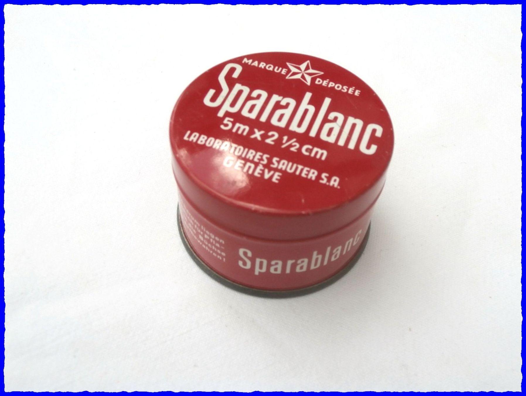 Barattoli: alte Blechdose "SPARABLANC" 2.5 cm - Laboratoires Sauter SA – Usato da Worblaufen venduto da Re_mo81