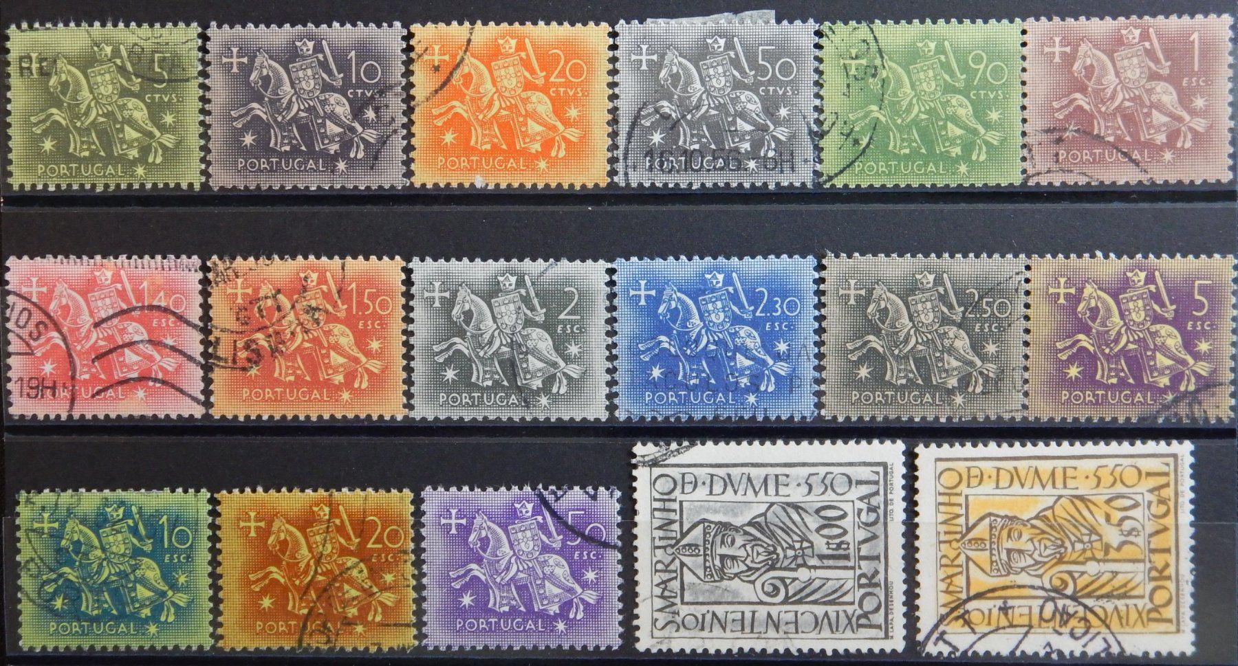 Tutti i francobolli: Portugal Kat. 792-808 gest. 1953 – Usato da Zürich venduto da Muehlekauf