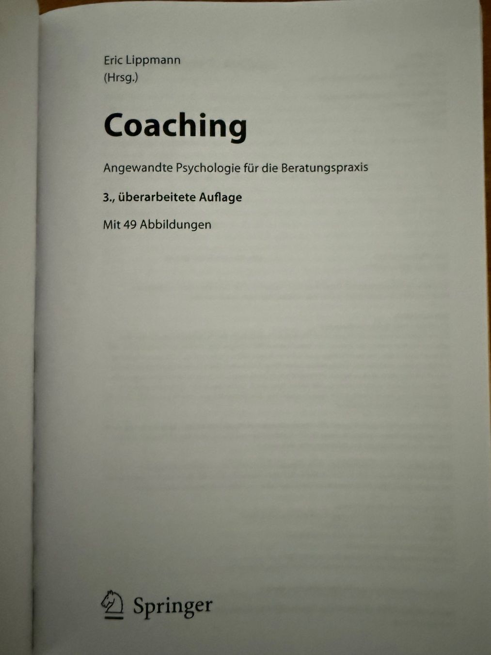 Libri: Buch: Coaching E. Lippmann – Usato da Wittinsburg venduto da redrose296 1