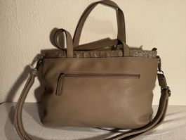 Gabor Handtasche, beige, goldener Glitzer - Herbst Chic!