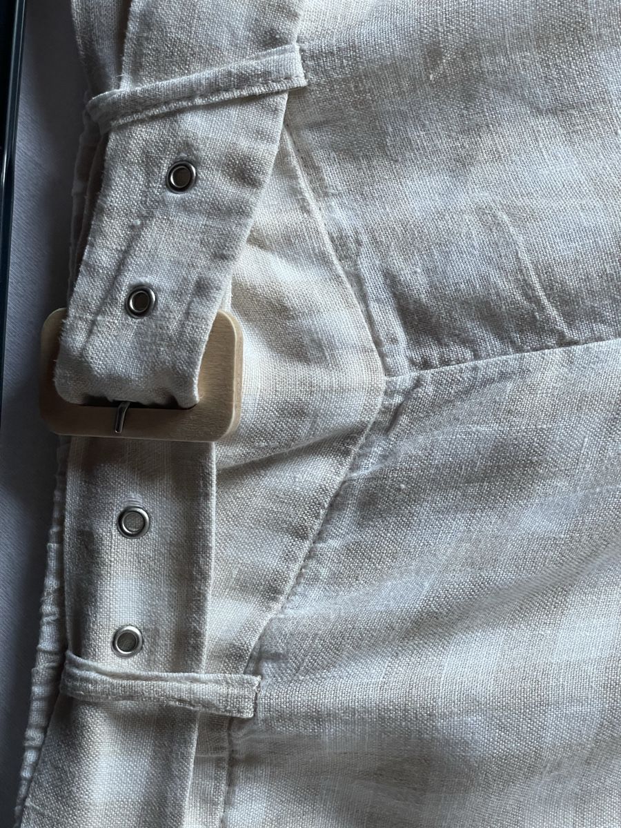 Mango Pantaloni: MANGO Karierte Leinenhose mit Gürtel Gr. M – Usato da St. Moritz venduto da hdj_dd7v 3