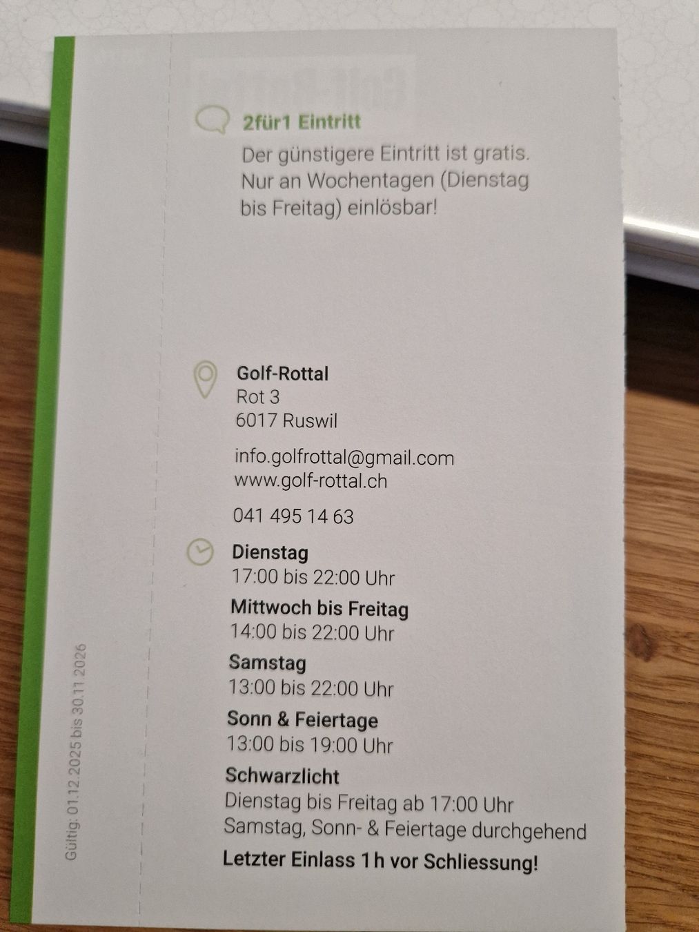 Buoni: 2für1 Golf-Rottal, Eintritt – Nuovo e nell'imballaggio originale da Kulmerau venduto da Doene7 1