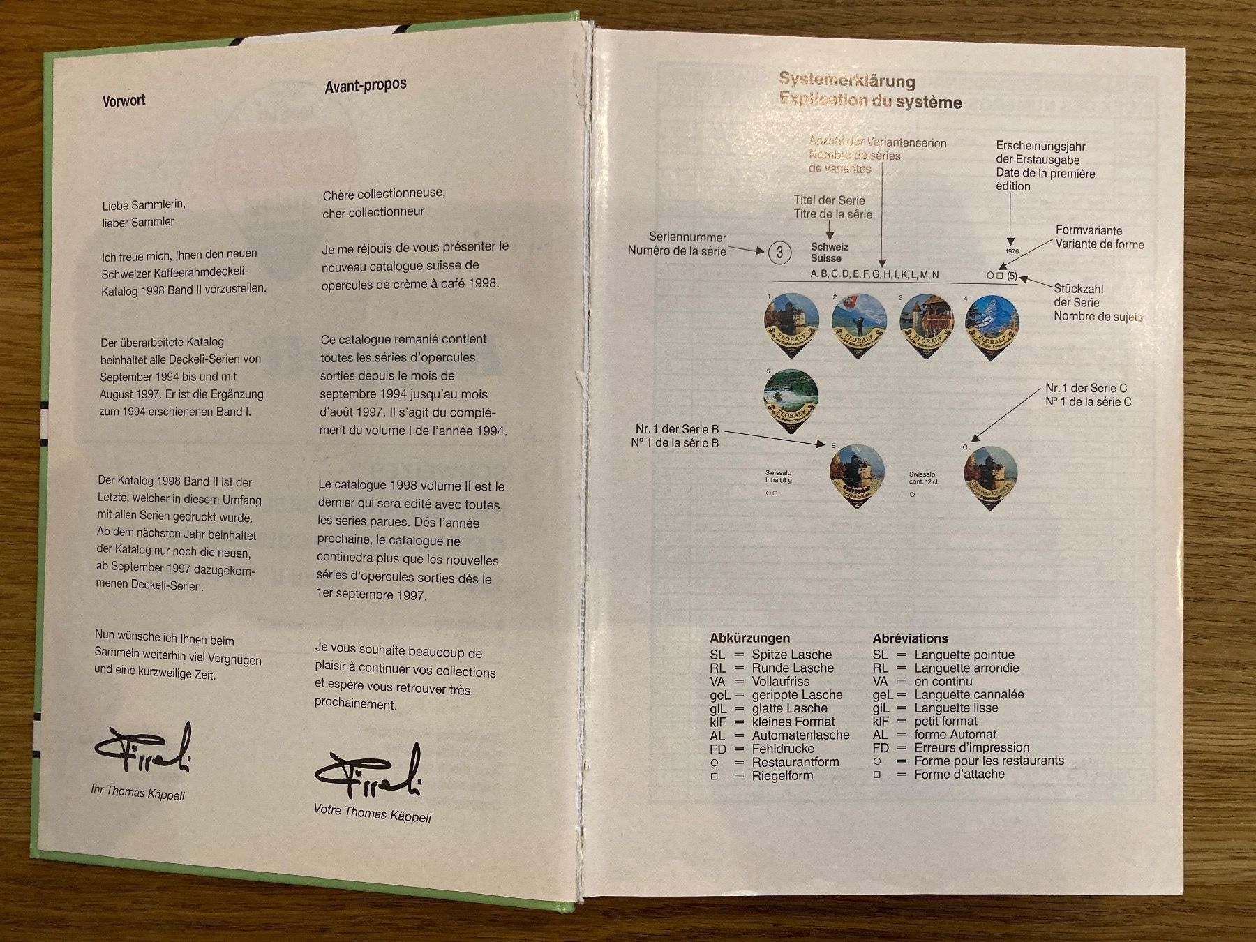 Opercules: Schweizer Kaffeerahmdeckeli Katalog 1998 – D'occasion à Winterthur par Quilterin 2