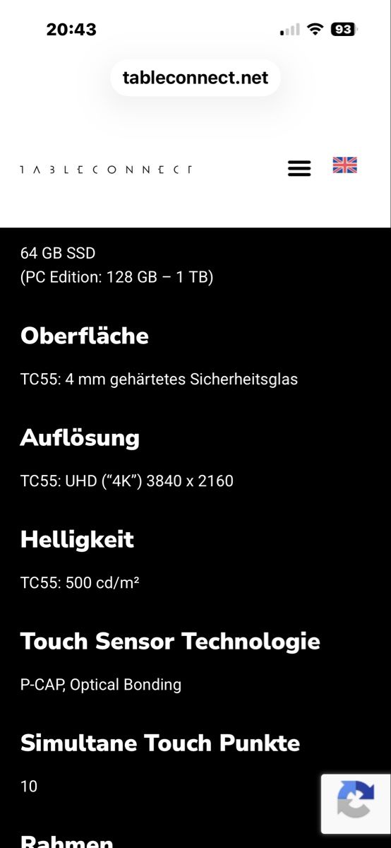 Tavoli: Tableconnect Tisch-TC55: Interaktiver Touchscreen Tisch! – Usato da Uitikon Waldegg venduto da Vibora1959 6