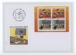 Pro Juventute 2004, Markenheft Viererblock FDC