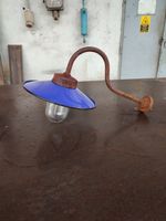 AnNo5 Alte Emaille Lampe/Hof Lampe/Aussen Lampe/Gusseisen