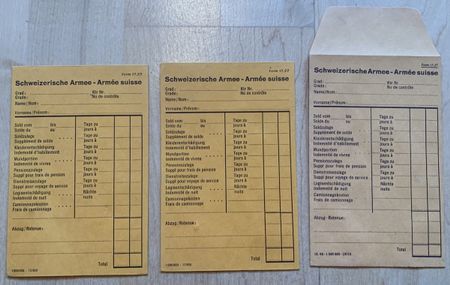 3 alte Soldsäckli der CH Armee