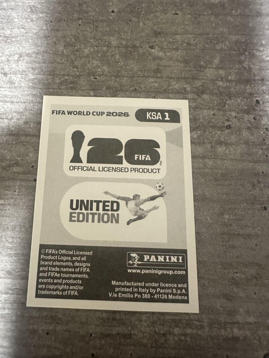 Panini Carte collezionabili: KSA 1 , FIFA WORLD CUP 2026 PANINI  – Nuovo (secondo la descrizione) da Frauenfeld venduto da 1PegPeg1 1