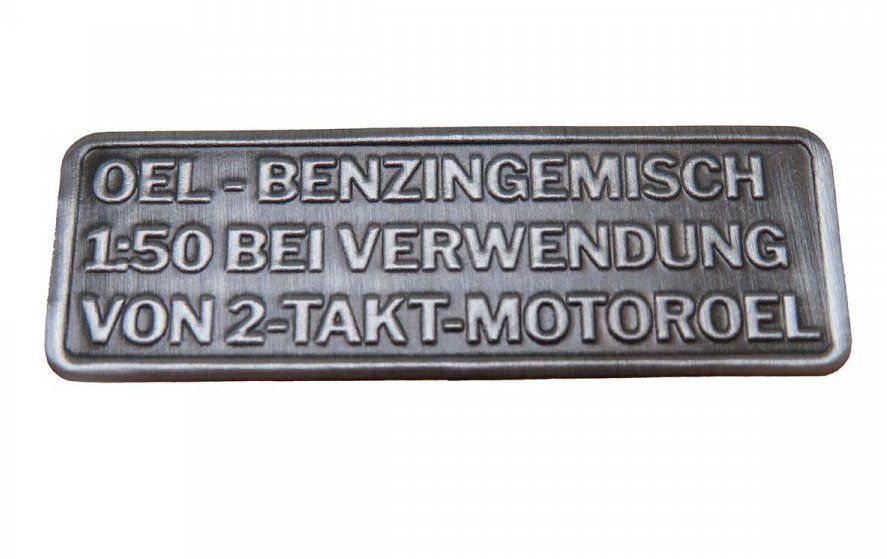 Sticker: Benzin-Gemisch Aufkleber RealMetall Silberfarbe – Nuovo e nell'imballaggio originale da Gossau SG venduto da Puch-tech