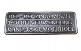 Benzin-Gemisch Aufkleber RealMetall Silberfarbe