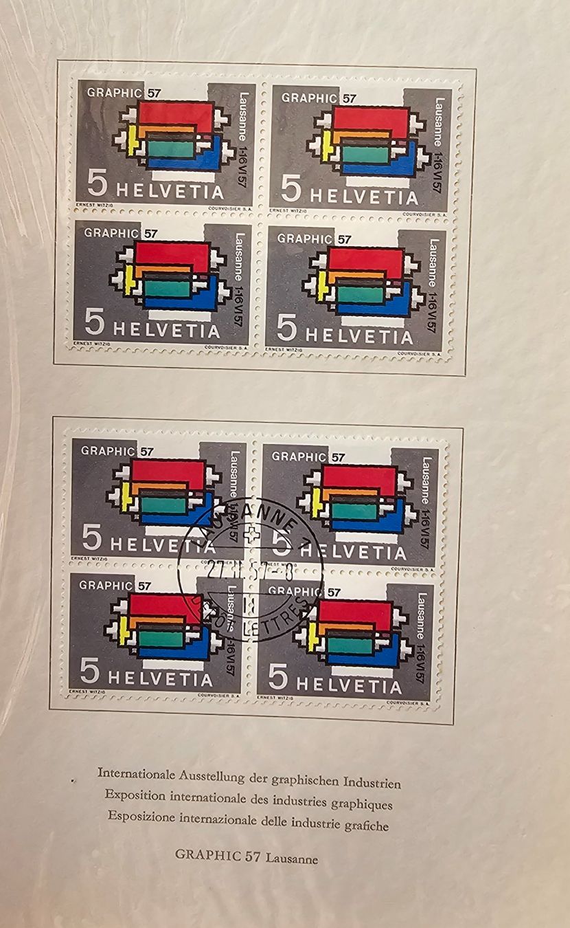 Tous les timbres: Heft mit 4er-Bl. */gest. 1957 – Neuf (Voir description) à Les Valettes par Nuba1 2