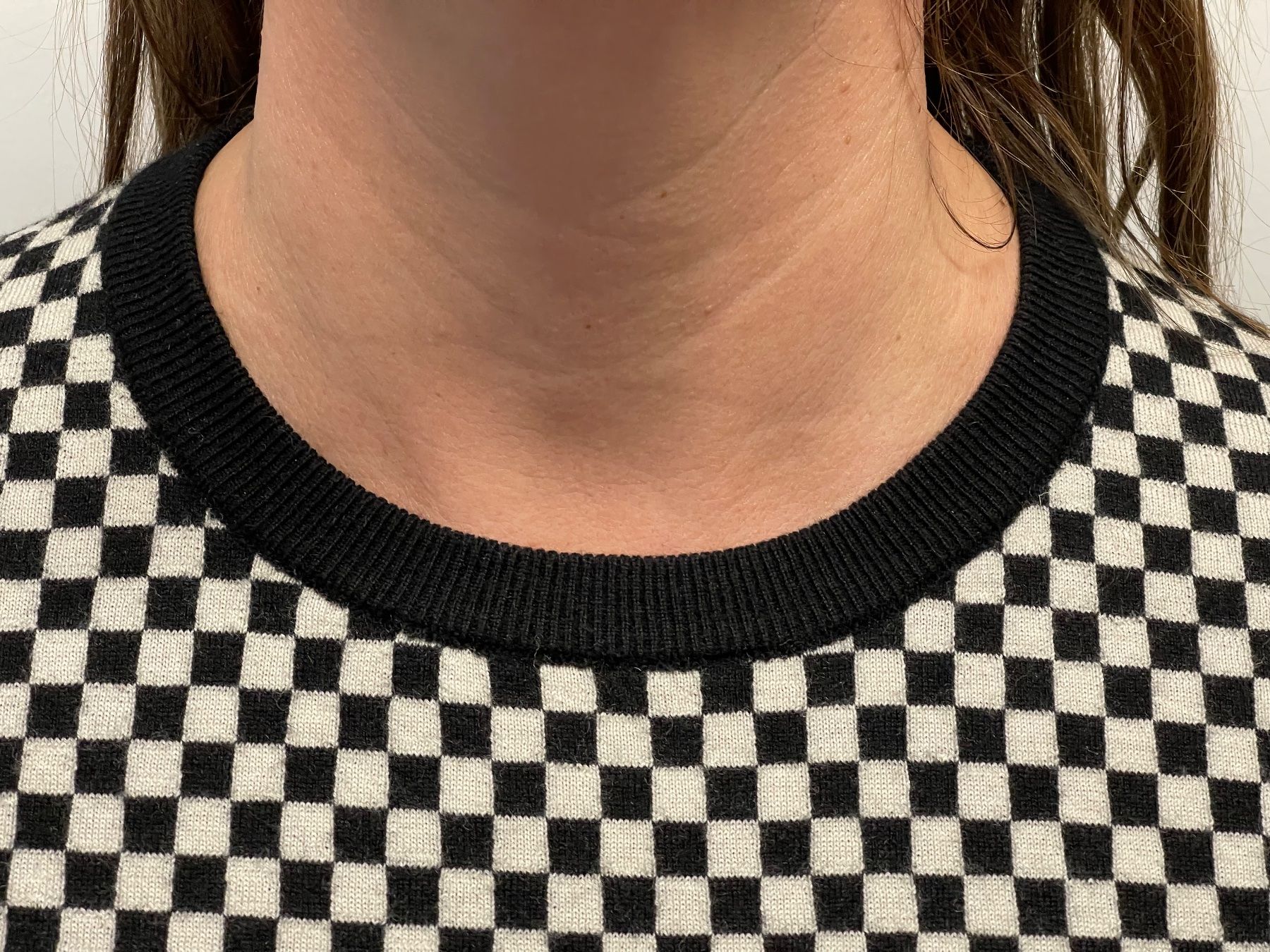 Pulls & Sweat-shirts: STRENESSE Strickpullover mit Schachbrettmuster Grösse L – D'occasion à Zürich par Arche_Brockenhaus 7