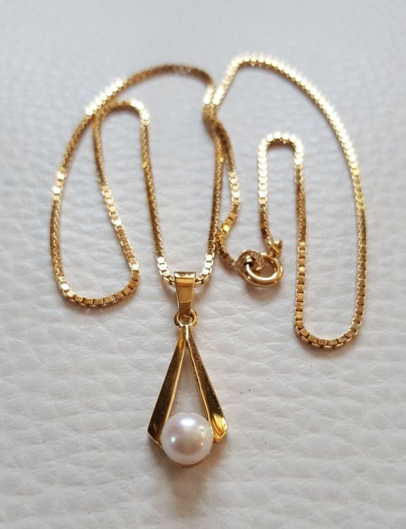 Kette Mit Perle Gold