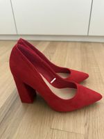 Damenschuhe rot Wildleder-Optik