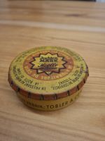 Antike Juchten Mark Blechdose