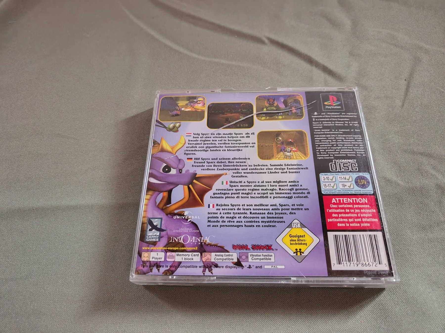 Sony Spiele: Jeu PS1 Spyro 2: Gateway to Glimmer – Gebraucht aus Saxon von dan_drn5 3