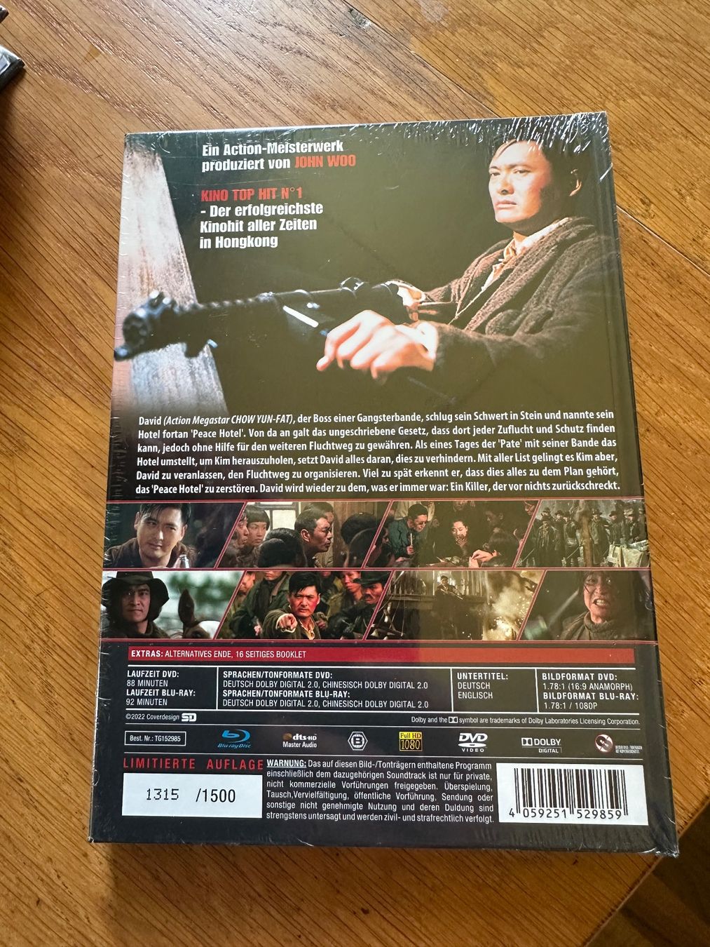 Alle DVDs: Peace Hotel Mediabook, neu John Woo – Neu und originalverpackt aus Benken ZH von Audi-erich 1