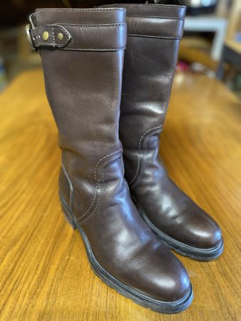 Bottes Hogan en cuir marron, taille 38