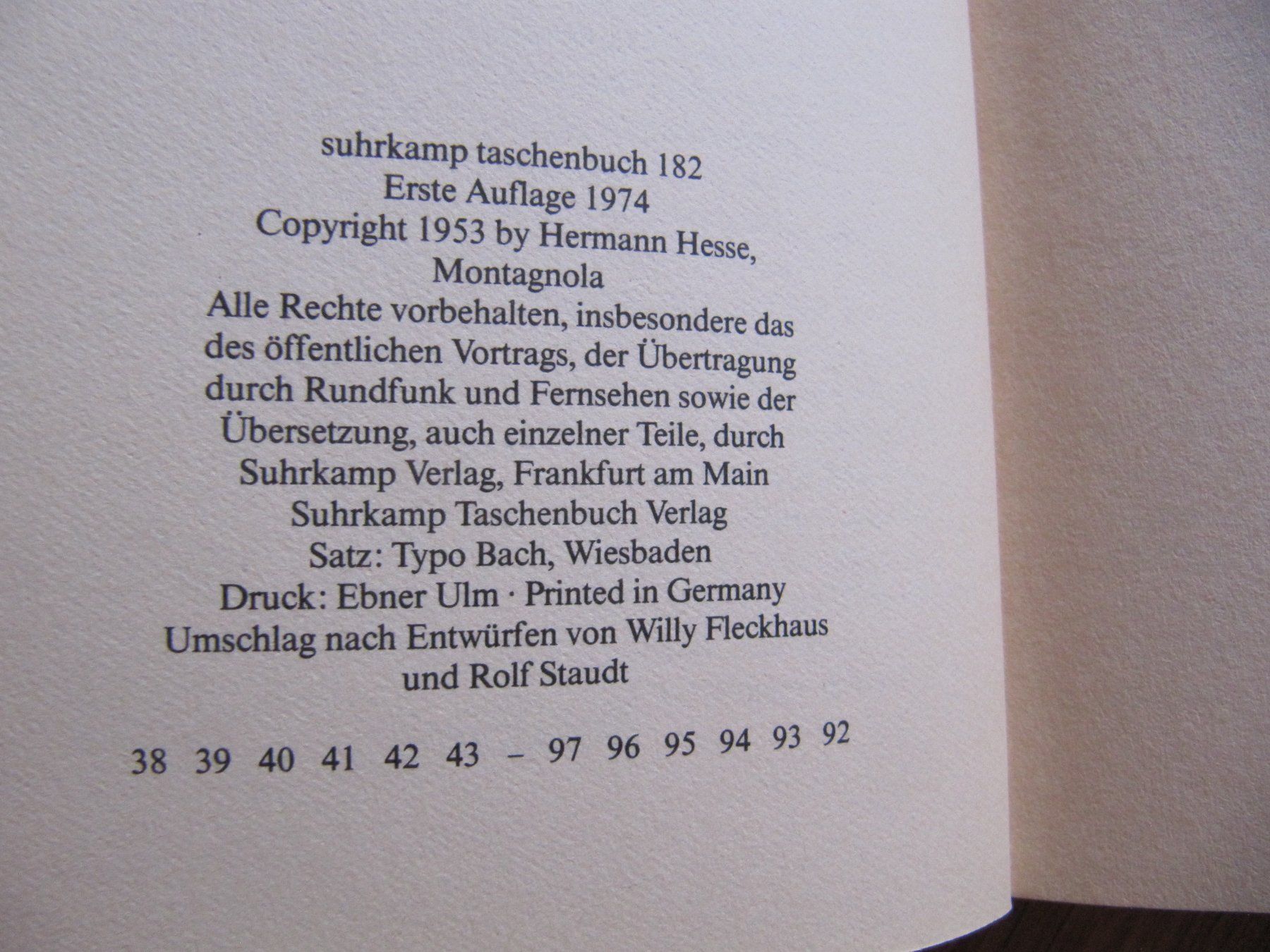 Bücher: Siddhartha / Hermann Hesse – Gebraucht aus Würenlos von Carabella0 1