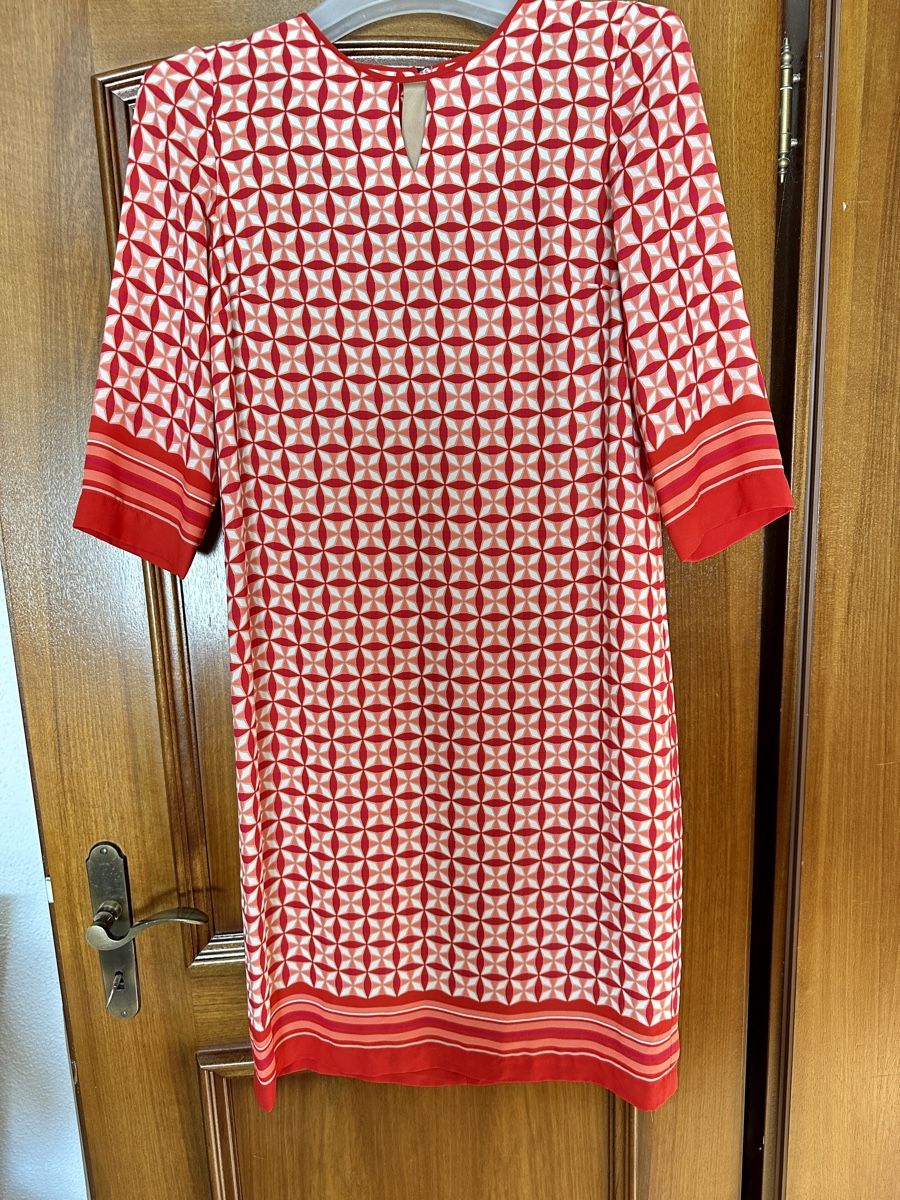 Basler Vestiti: Basler Sommer Kleid, Gr. 36, Rot/Weiss gemustert – Usato da Menziken venduto da cla_8qfq