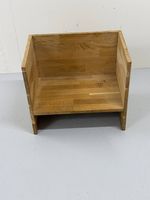 Berliner Hocker Eiche massiv, Kinderhocker wendbar