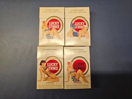 4 original Vintage Lucky Strike Zigarettenschachteln