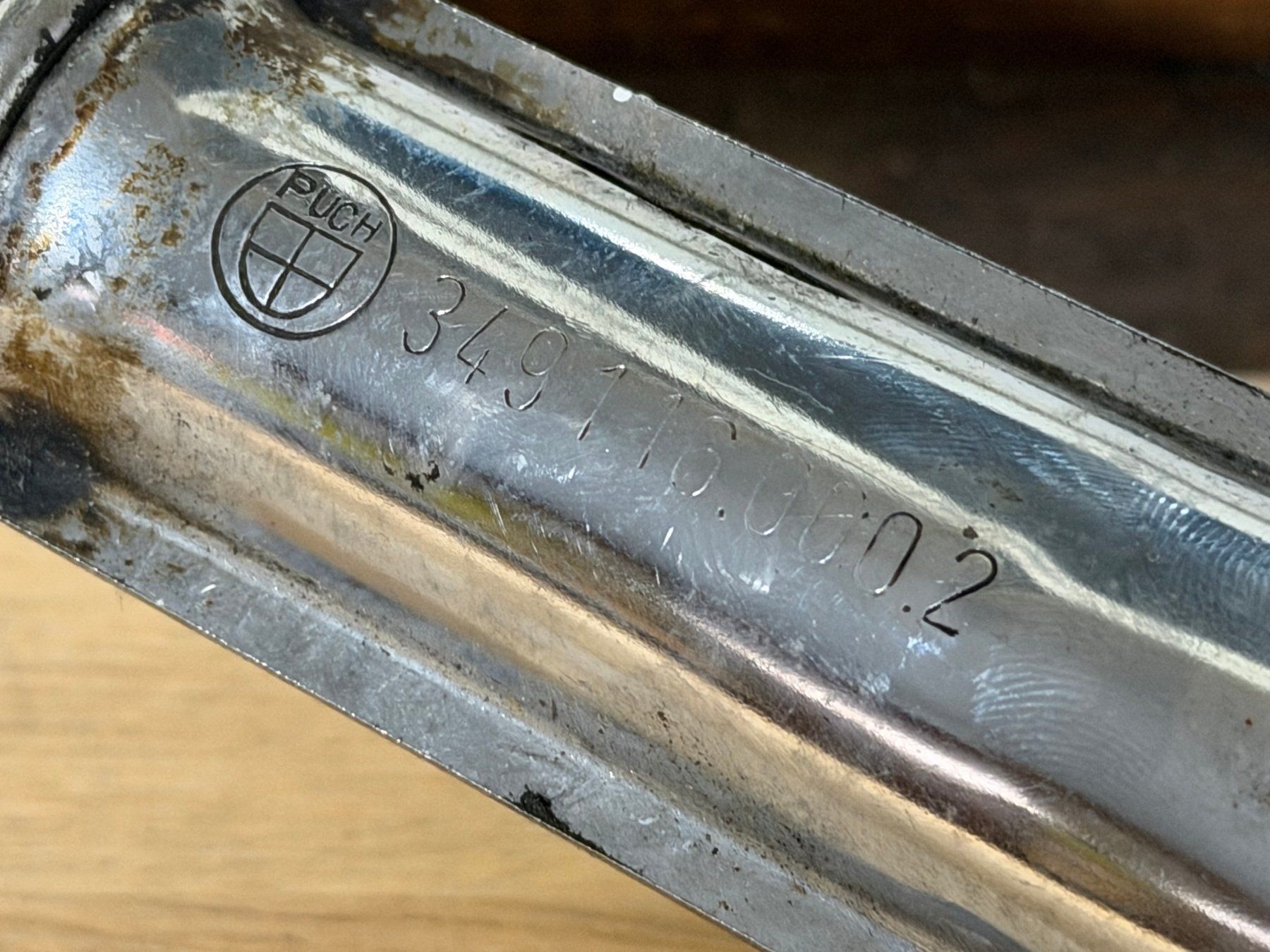 Parti ricambio per ciclomotori: Auspuff Puch 22mm 2 Teiler mit einer Lasche -> Halter OLIDE – Usato da Bolken venduto da si.x.las 4