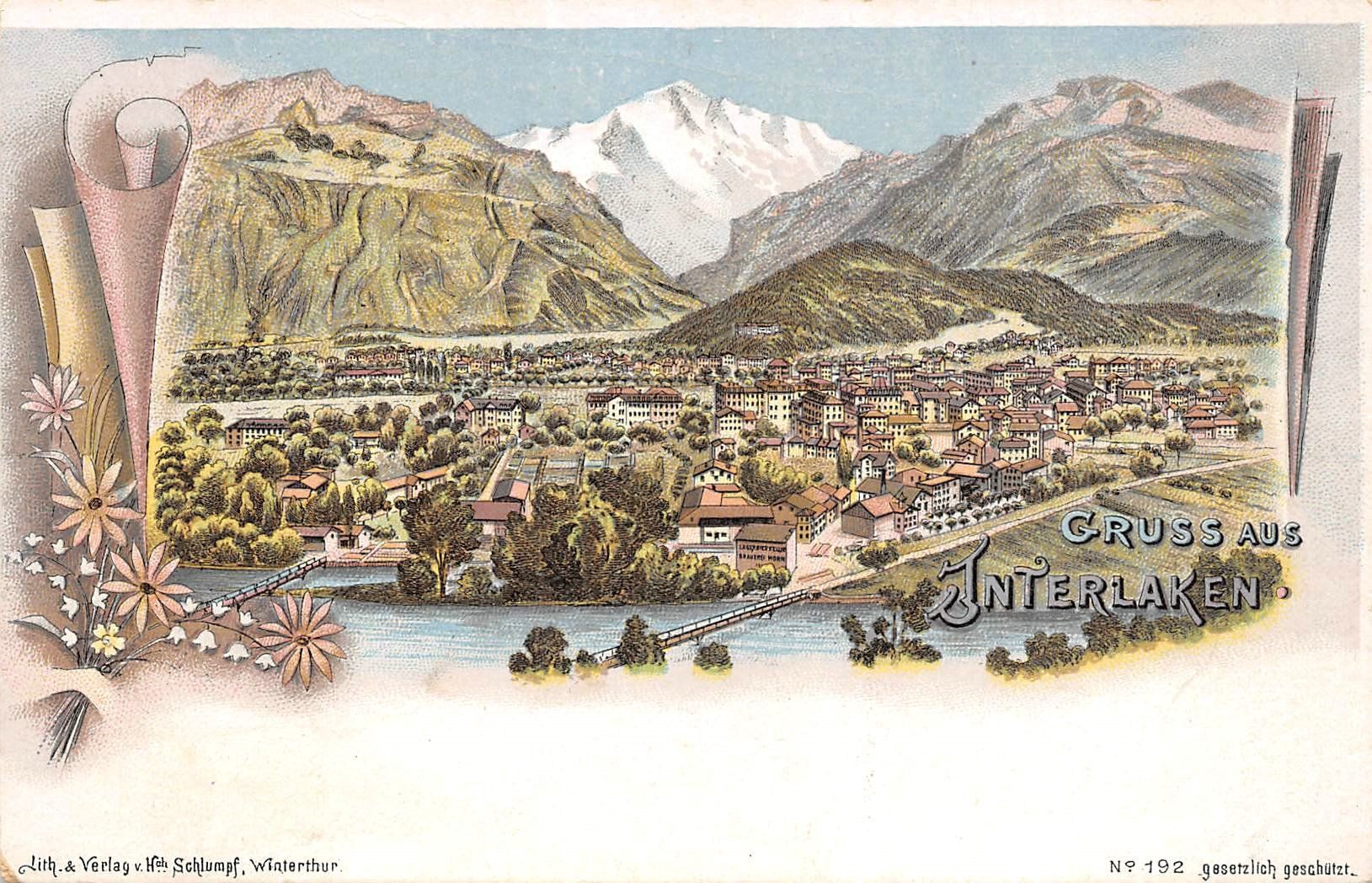 Cartoline postali: Interlaken – Usato da Ottikon b.Kemptth. venduto da Neptun1974