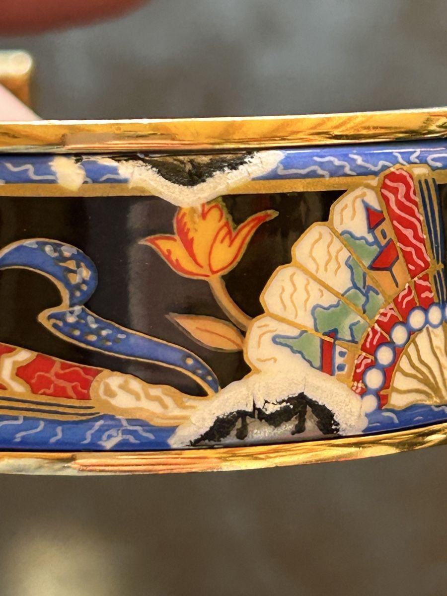 Hermès Bracciali & Braccialetti: Hermes jonc émail plaqué or – Usato da St-Cergue venduto da pinkgreen 7