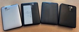 4 Stück 500 GB - 2'000 GB USB3.0 Harddisks