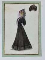 Modeblatt Mode Aquarell Jugendstil 1900