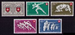 1950 B46-50_100 Jahre Eidgenössische Post+Sport_Serie ** !!