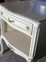 Nachttisch Barockstil weiss gold antik gebrauchter Zustand