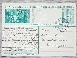 CL16 Carte Postale + Timbre Suisse 1934
