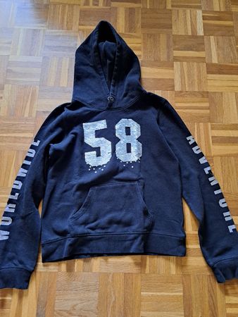 Kapuzenpullover schwarz Grösse ca. 158 Glitzer 58 Adventure