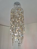 Cascading mirrored pendant ceiling lamp