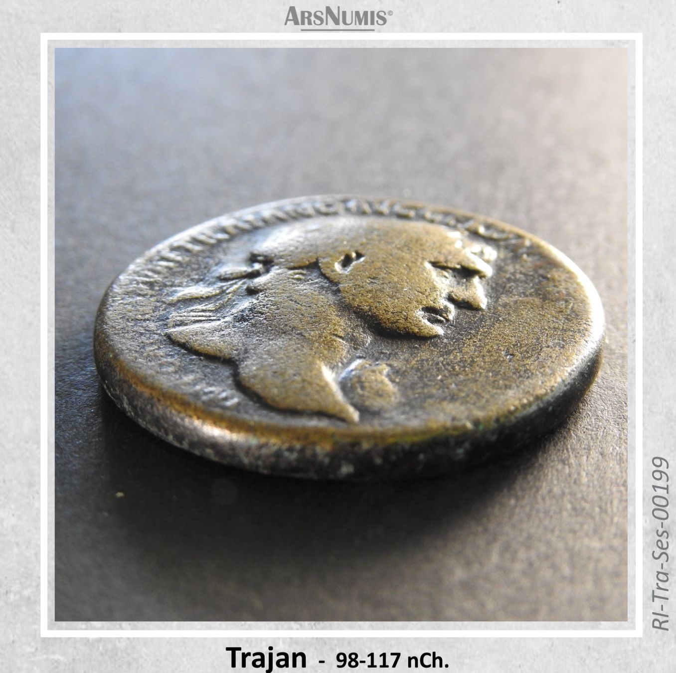 Tutti le monete: Sehr grosser römischer Sesterz - Trajan – Usato da Oberwil b. Zug venduto da ArsNumis 2