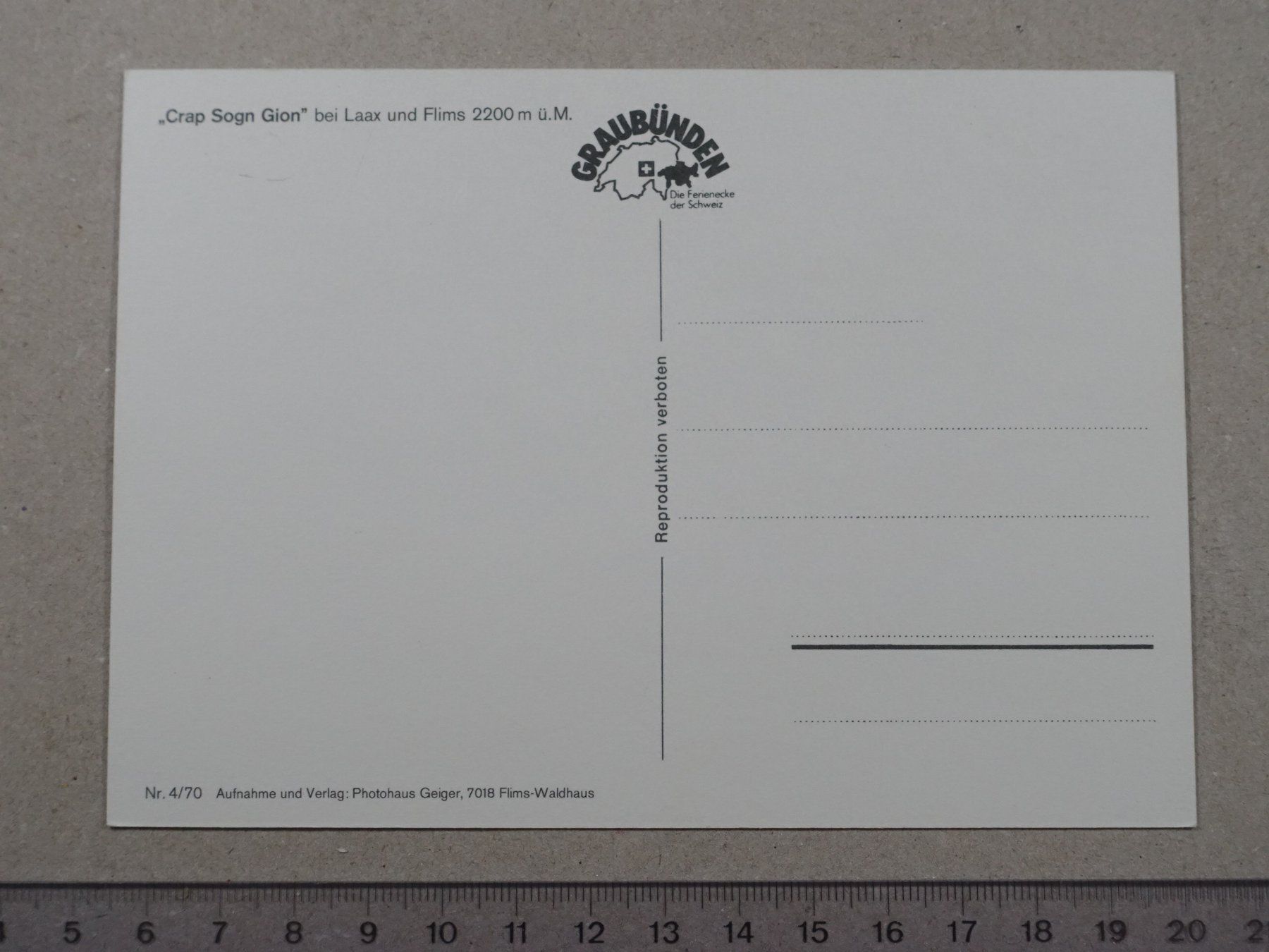 Cartoline postali: Laax, Flims, Crap Sogn Gion – Usato da Lenzburg venduto da fh1 1