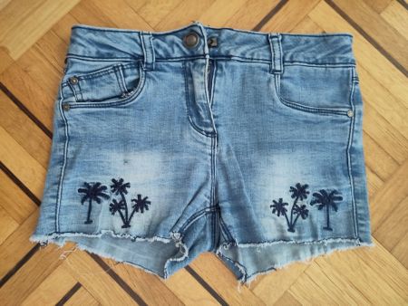 Mädchen-Shorts, Stretchjeans, Gr. 128–134, guter Zustand
